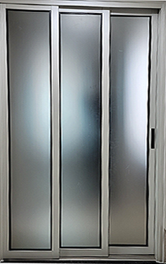 3연동 도어 중문(50바/램핑/다크그레이강화/오픈형)