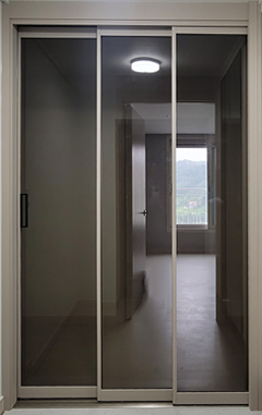 연동 도어 중문(초슬림 19바/도장/브론즈강화/오픈형)