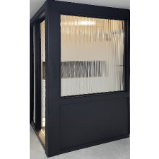 ㄱ자 파티션 중문(초슬림 19바/도장/브론즈강화/오픈형)