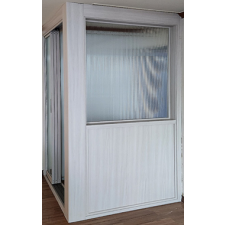 ㄱ자 파티션 중문(초슬림 19바/도장/모루세로강화/오픈형)